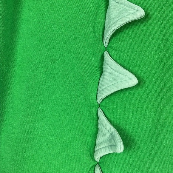 Kickee Pants green Dino spiked zipper hooded sweatshirt 4T - Picture 5 of 6